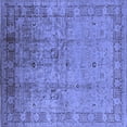 thumbnail image 1 of Ahgly Company Indoor Square Oriental Blue Industrial Area Rugs, 5' Square, 1 of 4