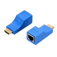 thumbnail image 2 of 1 par de puertos Rj45 4k extensor compatible con Hdmi hasta 30 m sobre Cat5e Cat6 red Ethernet Lan adaptador para Hdtv Hdpc Dvd Ps3 Stb,/azul/ kaili Sencillez, 2 of 4