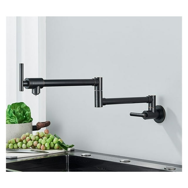 Brass Kitchen Faucet Brushed Gold Sing Cold Kitchen Sink Water Tap Single Handle Mixer Tap 360 Rotation Wall Mounted ,bar Laundry RV Farmhouse