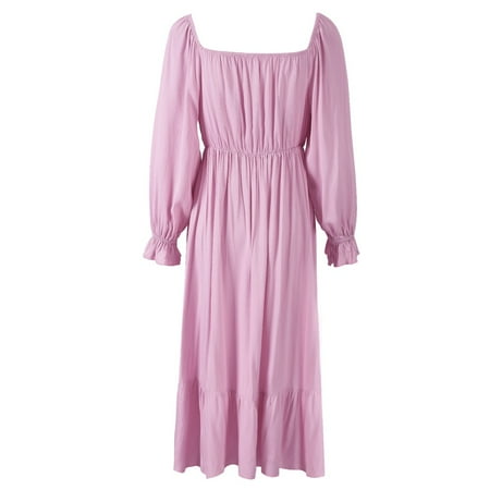 

Monfince Victorian Nightgown Long Sleeve Vintage Old Fashioned Gown Costume for Women US 6-14