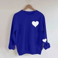 thumbnail image 2 of BLVB Valentines Day Sweatshirt for Women Love Heart Print Shirts Casual Valentine Pullover Long Sleeve Holiday Tops, 2 of 7