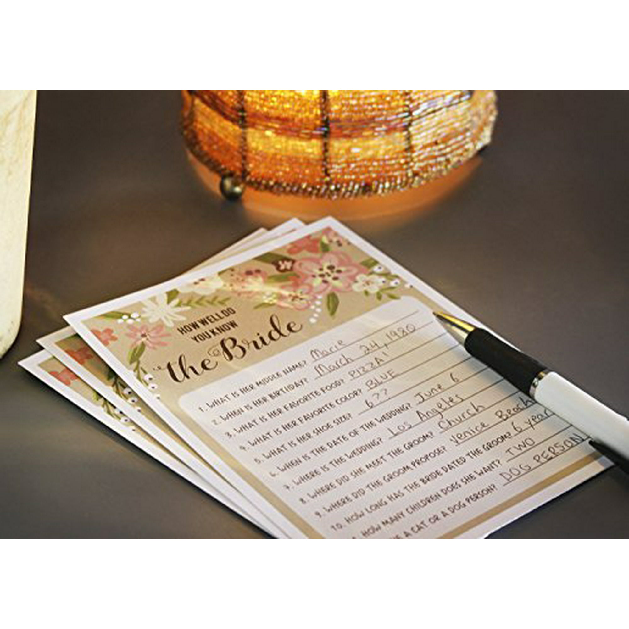 Floral Bridal Shower Games How Well Do You Know The Bride 50