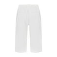 thumbnail image 5 of frariair ​Breathable High Waist Lounge Shorts For Women Airy Linen Blend Casual Summer Shorts With Side Slits And Pockets​ White, 5 of 8