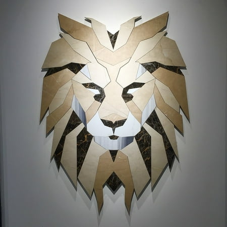 Laminated Poster Lion Mosaic Creative Art Design Wall Decoration Poster Print 24 X 36 - 