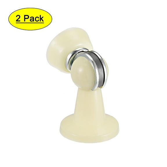 Uxcell Door Magnetic Catch Stopper with Hidden Screw Mounts Plastic Beige 2Pack