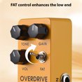 thumbnail image 4 of ZORY Guitar Overdrive Effects Pedal TONE/GAIN/VOL/FAT Versatile Tone Control DC 9V 6.35mm Input/Output Interface Aluminum Alloy Electric Guitar Overdrive Effector with True Bypass, 4 of 9