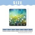 thumbnail image 2 of 14 Inch Wall Clock Battery Operated Square Clock Decorative for Office, Kitchen, Outdoor, Living Room，Abstract Floral Daisy Watercolor Spring Flower Exquisite, 2 of 4