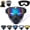 Blue, variant on Detachable Full Face Goggle Mask, Anti-UV, Anti-Dust and Anti-Fog HD Lens, Retro Windproof Goggles for Outdoor