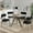 Black, variant on KATBOC 5-Piece Dining Set, 38.9in Round Glass Table with 4 Velvet Chairs, Modern Minimalist Kitchen Dining Set for Small Space, Office, Living Room, Black