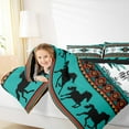 thumbnail image 5 of jejeloiu Boho Bohemian Print Full Size Comforter Sets,Western Cowboys Horse Bedding Comforter Set,Ancient Dreamcatcher Bedding Sets For Boys Kids,Lightweight Bedroom Decorative Reversible,3-Piece, 5 of 7