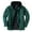 Green, variant on Men's Fall Winter Thicken Plaid Hooded Fleece Lined Shirt Jacket with Quilted Lined,Full Zipper&Snap Button Jacket Outwear with Double Pockets Big and Tall Size S-5XL Green
