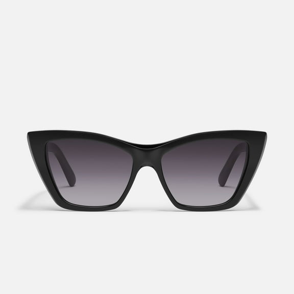 Quay Australia Set In Stone Cat Eye Sunglasses, Black/Smoke