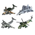 thumbnail image 1 of keepw 4x Alloy Diecast Metal Jet Plane Toys Fighter Mechanism Pullback Camo 1Set, 1 of 3