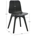 thumbnail image 3 of SAFAVIEH Couture Damiano Classic PP Solid Dining Side Chair, Black (Set of 2), 3 of 14