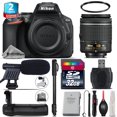 thumbnail image 1 of Nikon D5600 DSLR + AF-P 18-55mm VR Lens + Battery Grip + Shoutgun Mic - 32GB Kit (International Version), 1 of 11