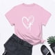 thumbnail image 5 of Camisetas de Manga Corta para las Mujeres Casual Día de Pascua Impresión Cuello de Tripulación Suelta Camiseta, Poliéster Spandex, 5 of 7