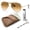 Polished Arista Gold Frame | Light Brown Lens, variant on RB3025 AVIATOR GRADIENT Pilot Shaped Non-Polarized Sunglasses for Men & Women - Includes Official RAYBAN Eyewear Kit - Ideal Formal & Casual Wear Sunglasses - Brown Lens