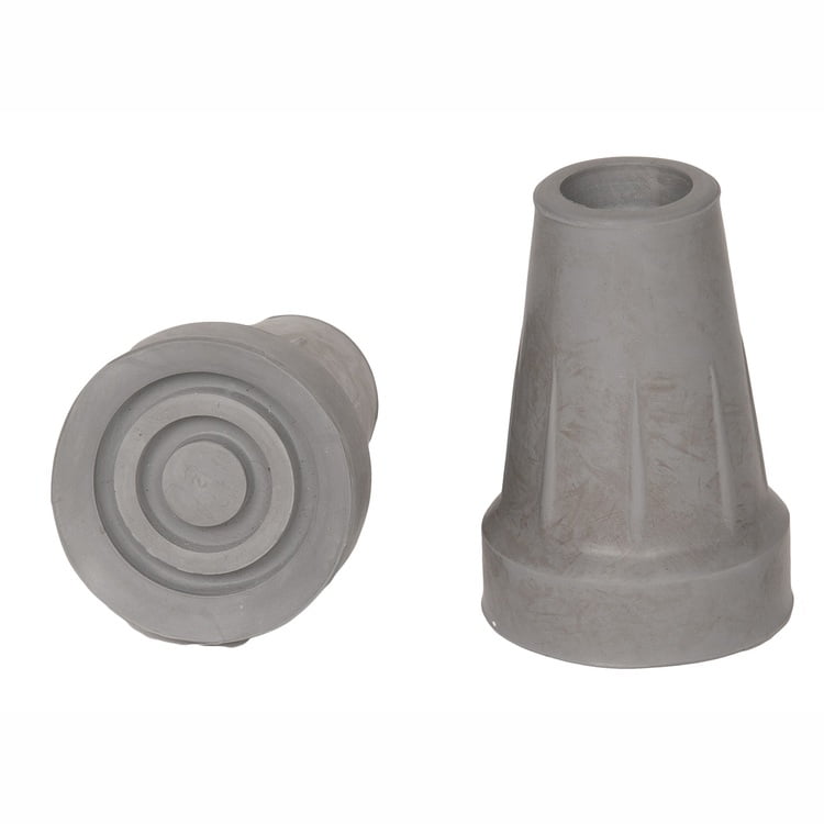 PCP Replacement Cane Tips, Reinforced Rubber Grip, Grey, 3/4 inch