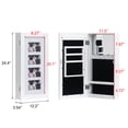 thumbnail image 2 of Zimtown Wall Mounted Mirrored Jewelry Cabinet Armoire Makeup Storage Organizer Wood Box, 2 of 13