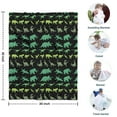thumbnail image 4 of Green Dinosaurs MultiShapes Pattern Blanket,Comfortable Soft Flannel Throw Blanket,All Season,Warm Lightweight Blankets for Sofa Bed Couch Living Room Chair,30"x40", 4 of 4