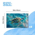thumbnail image 2 of BaHomeck placemats Set of 4 rectangle Linen Cotton Placemats for Dining Table Washable Heat Resistant,18*12inch,Colorful Sea Turtle Swimming In The Ocean, 2 of 4