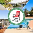thumbnail image 3 of Kadyn Rocking Chairs Outdoor, Outdoor Patio Camping Lightweight Folding Rocking Chair with Footrest -Red, Patio Rocking Chairs, 3 of 6
