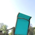 thumbnail image 6 of Outsunny 3-Piece Outdoor Gliders Set Bistro Set with Steel Frame, Tempered Glass Top Table for Patio, Garden, Backyard, Lawn, Bright Blue, 6 of 9