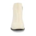 thumbnail image 6 of Journee Womens Cappri Inside Zip Entry Square Toe Booties, Widths Available, 6 of 9