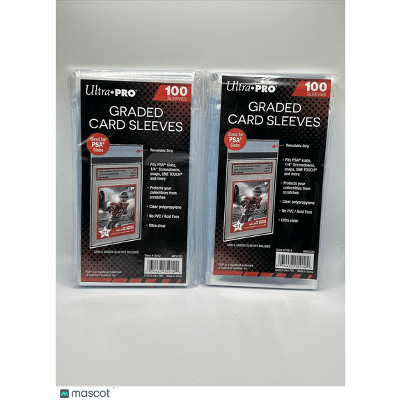 Ultra Pro GRADED Card Sleeves PSA Perfect Fit 2 Packs of 100, 200 Total