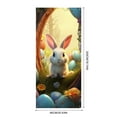 Easter Door Covers Decorations Cute Rabbit Print Summer Spring Door ...