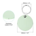 thumbnail image 2 of Uxcell Leather Keychain Blanks, 8 Pack Round PU Leather Key Fob with Key Rings, Pale Green, 2 of 6