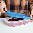 thumbnail image 4 of Mainstays Reusable Food Storage Container, Medium Rectangle, Plastic, 4-Pack, 4 Containers with Lids, 5.2 Cups, Ideal for Meal Planning, 4 of 12