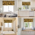 thumbnail image 5 of Rustic Yellow Sunflower Floral Valances for Windows,Kitchen Valance Rod Pocket Short Curtain, Country Flower on Black Valance Curtain Window Valances for Bedroom Bathroom Living Room 60x18in, 5 of 9