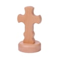 thumbnail image 2 of Adorno de cruz de madera, Crucifijo de cruz de madera, Cruz de madera de pie, Regalos para Estilo A, 2 of 9