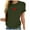 Olive Green, variant on WREESH Fashion Women's Love Heart T-Shirts Casual Pullover Short Sleeve Graphic Tops Black