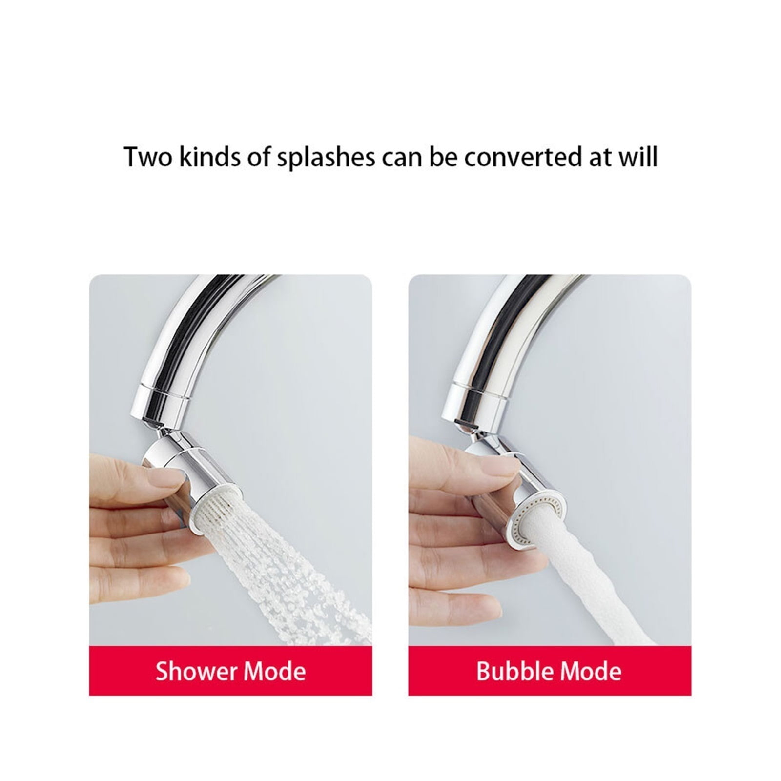 Faucet Aerator,Kitchen Faucet Nozzle Bubbler Water Tap Aerator 360-Degree Rotation Water Saving Filter Large Angle Dual Function Bubbler ,Water Saving