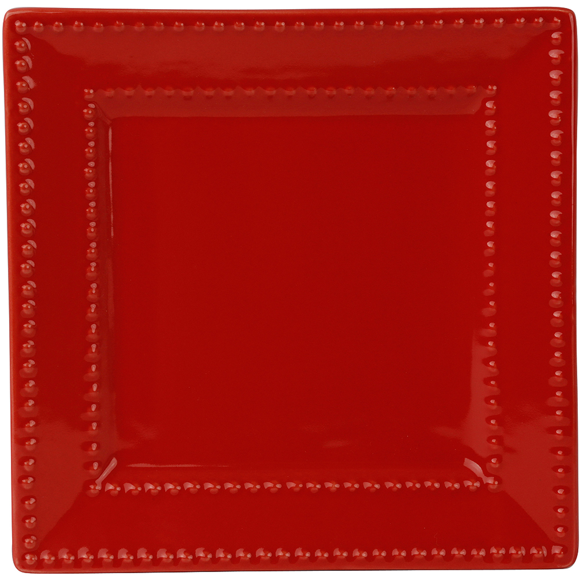 10 Strawberry Street Nova Beaded Square 19-Piece Dinnerware Set