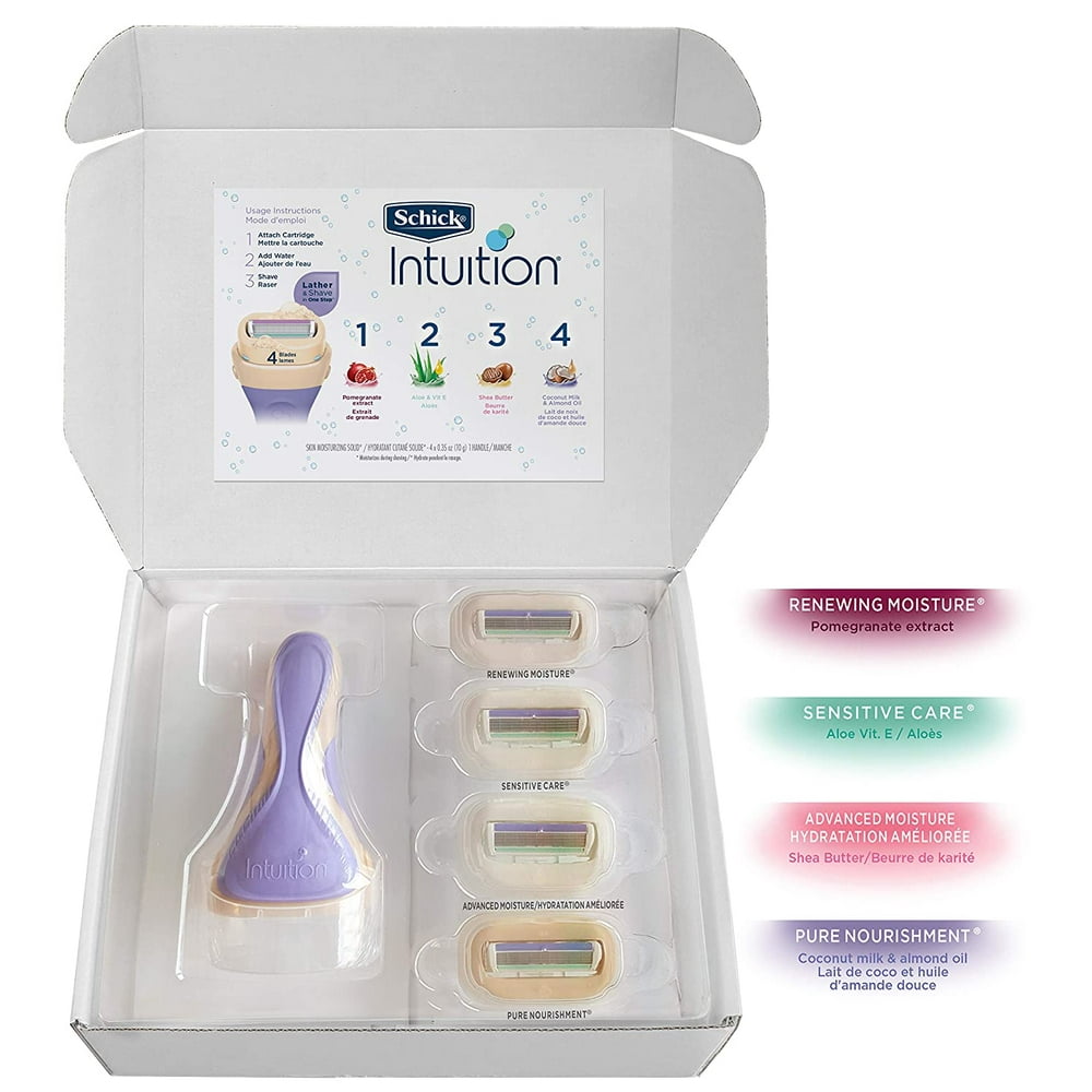 Schick Intuition Razors for Women with 1 Intuition Pure Nourishment
