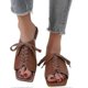 thumbnail image 5 of Fashion Strappy Squared Toe Flat Sandals Non-Slip Comfortable Beach Shoes for Trip Outdoor Wear, 5 of 5