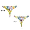 thumbnail image 3 of Balery Tropical Pineapples Tangas de Algodón para Mujer con Estampado – Ropa Interior Sexy, Transpirable, G-string-X-Small, 3 of 6