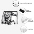 thumbnail image 3 of Sikiie Capybara Riding Bicycle Print Men's Boxer Briefs, Elastic Waistband Boxer Briefs Leggings-Medium, 3 of 5