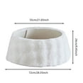thumbnail image 2 of White Christmas Tree Collar 28 Inch, Plush Tree Skirt Base Cover for Artificial Christmas Tree, Easy Assembly Xmas Tree Ring for Holiday Party Indoor Decoration, New Year Festival Gift, 2 of 5