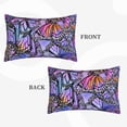 thumbnail image 2 of Zufioo Watercolor Butterflies Print Double-sided Plush Pillow Cover,Decorative Pillow Protector without Pillow Core, Suitable for Sofa, Bedroom, Car-20"x30", 2 of 6