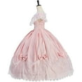 thumbnail image 4 of Women Southern Belle Renaissance Dress Pink Victorian 1860s Civil War Wedding Dress Rococo Ball Gown, 4 of 6