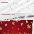 thumbnail image 6 of Frohe Weihnachten Bathroom Shower Curtain Christmas Tree Snowflake Winter Red Waterproof Washable Shower Curtains for Bathtub Bath Decor with Grommets and Hook 54 X 78 Inch, 6 of 8