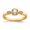 Yellow, variant on Diamond2Deal 14k Yellow Gold Rope Edge Petite 1/4 carat Round Diamond Complete Promise/Engagement Ring for Women Size- 7