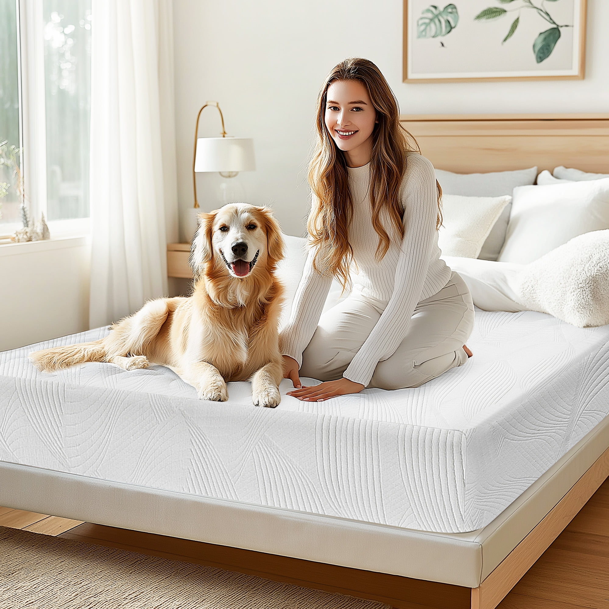 Soges 10 inch Full Size Memory Foam Mattress with Removable Washable Mattress Cover, Medium Firm Gel Memory Foam Mattress for Pressure Relief, Fiberglass Free Mattress in a Box, CertiPUR-US