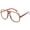 Brown, variant on Newbee Fashion® - IG Unisex Slim Frame Lightweight Over Sized Round Clear Lens Fashion Glasses