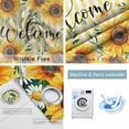 thumbnail image 2 of Fsddascl Summer Sunflower Blackout Curtains for Bedroom/Living Room, Thermal Insulated Kitchen Curtains, Yellow Vertical Striped Leaves Grommet Darkening Window Treatment Drapes 52"x63"x2, 2 of 6