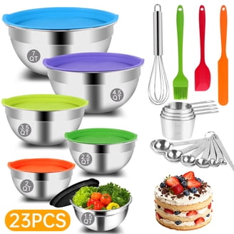 COOK WITH COLOR Stainless Steel Mixing Bowls Set - Nesting Bowls